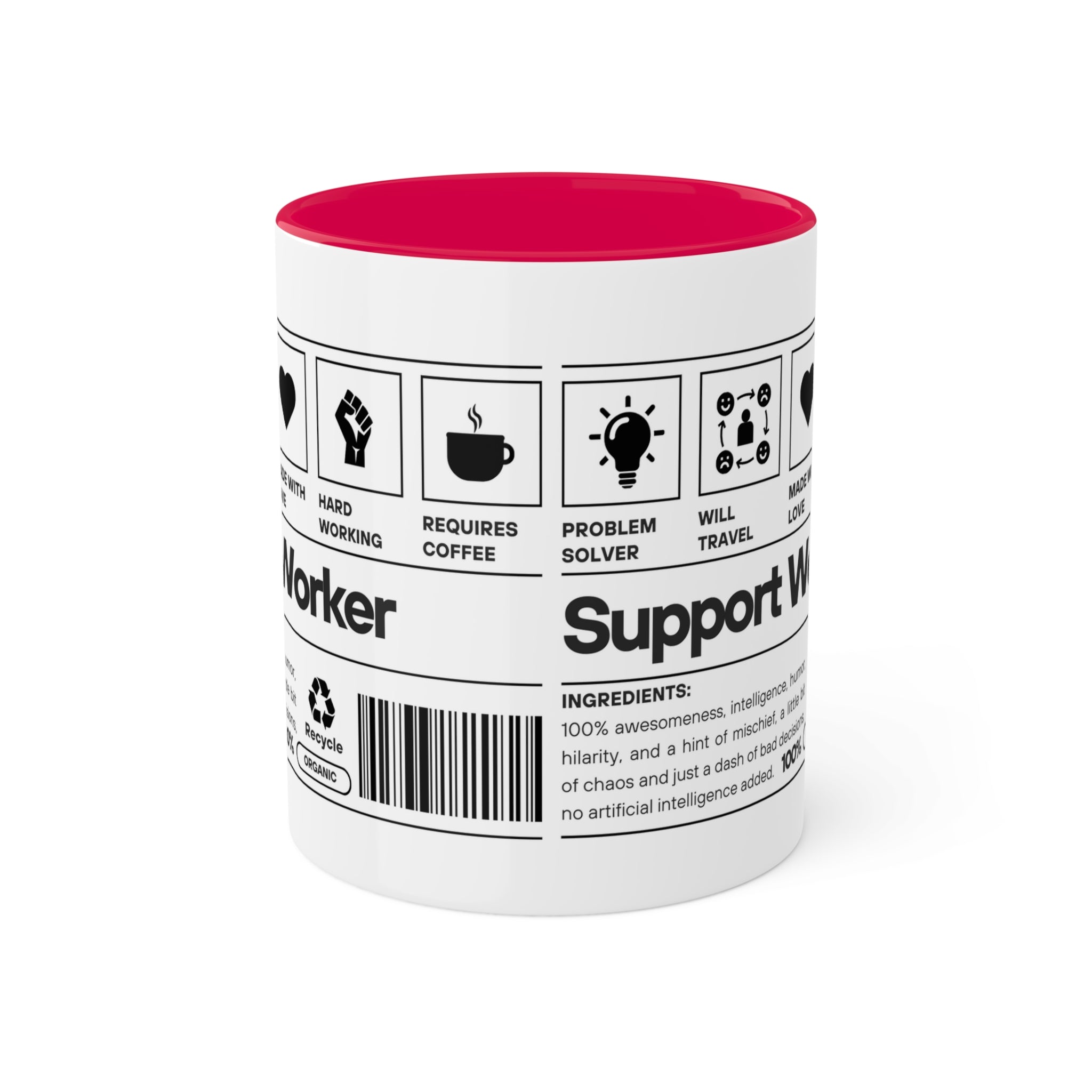 Support Worker Colorful Mugs, 11oz - 12 colours