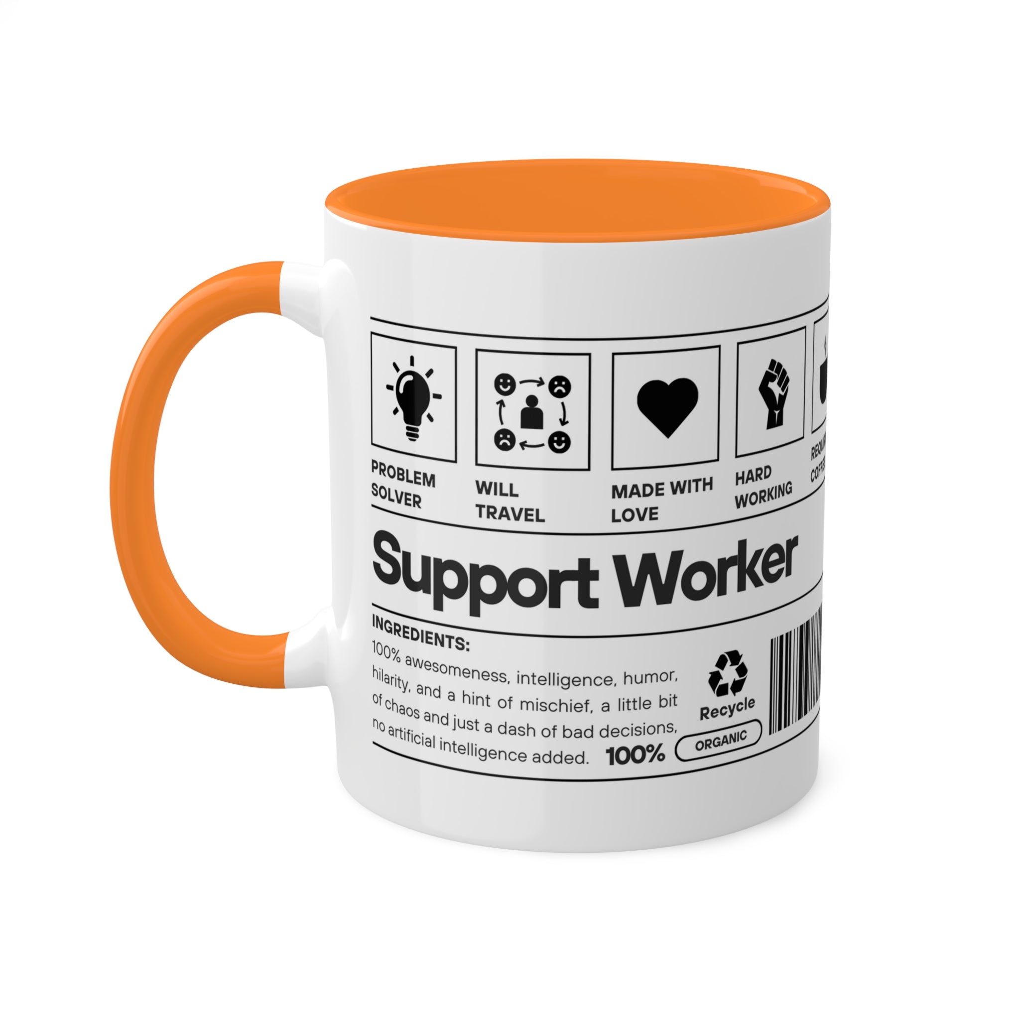 Support Worker Colorful Mugs, 11oz - 12 colours