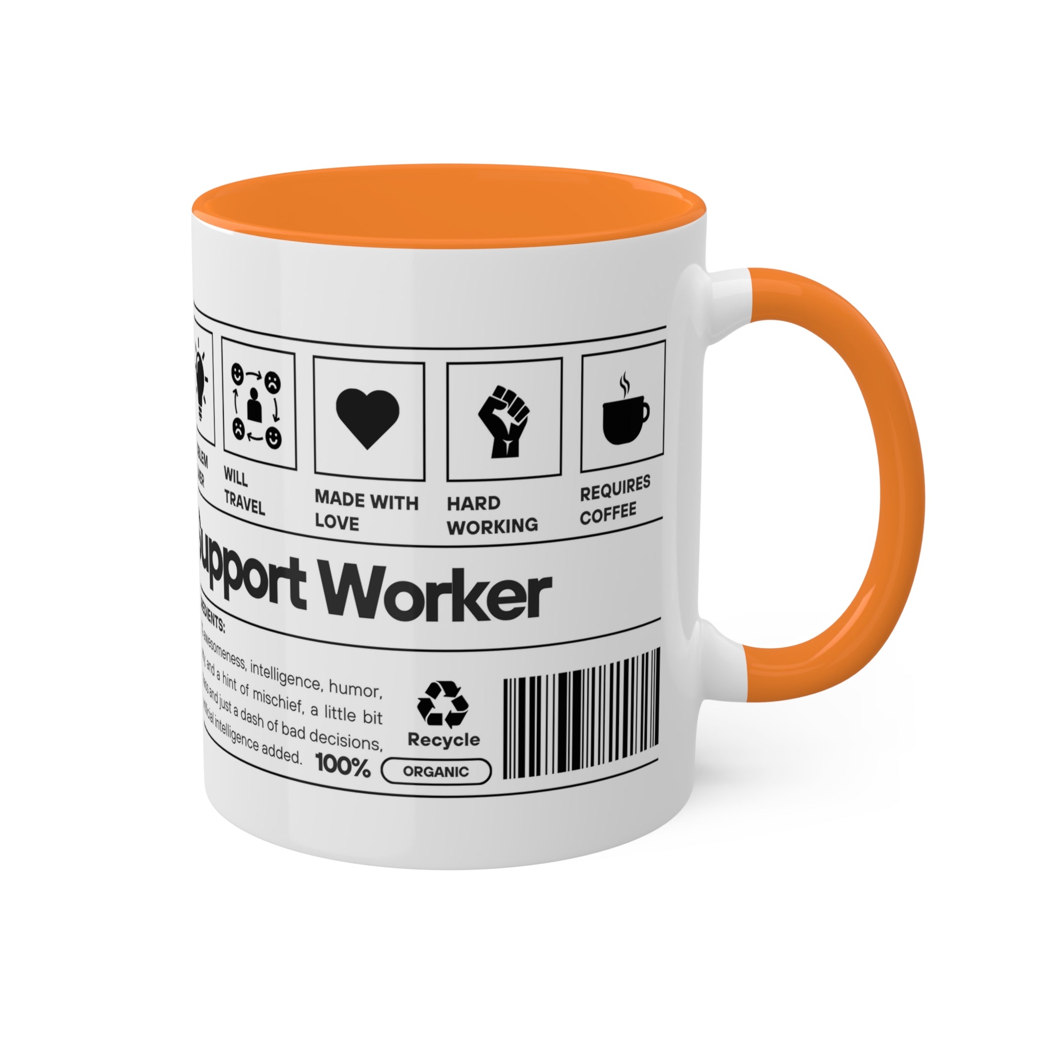 Support Worker Colorful Mugs, 11oz - 12 colours