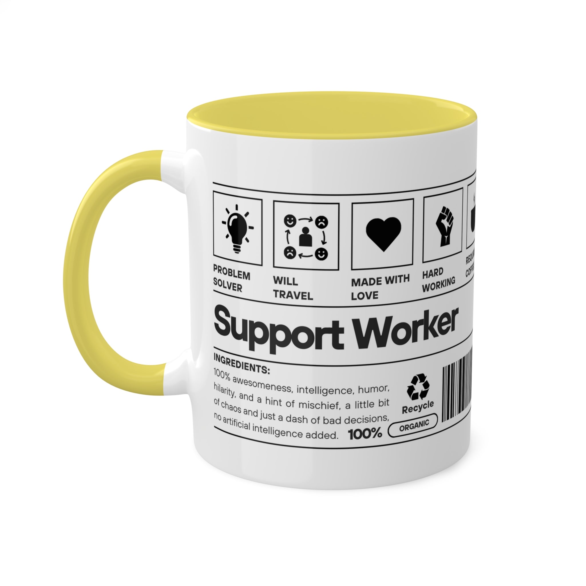 Support Worker Colorful Mugs, 11oz - 12 colours