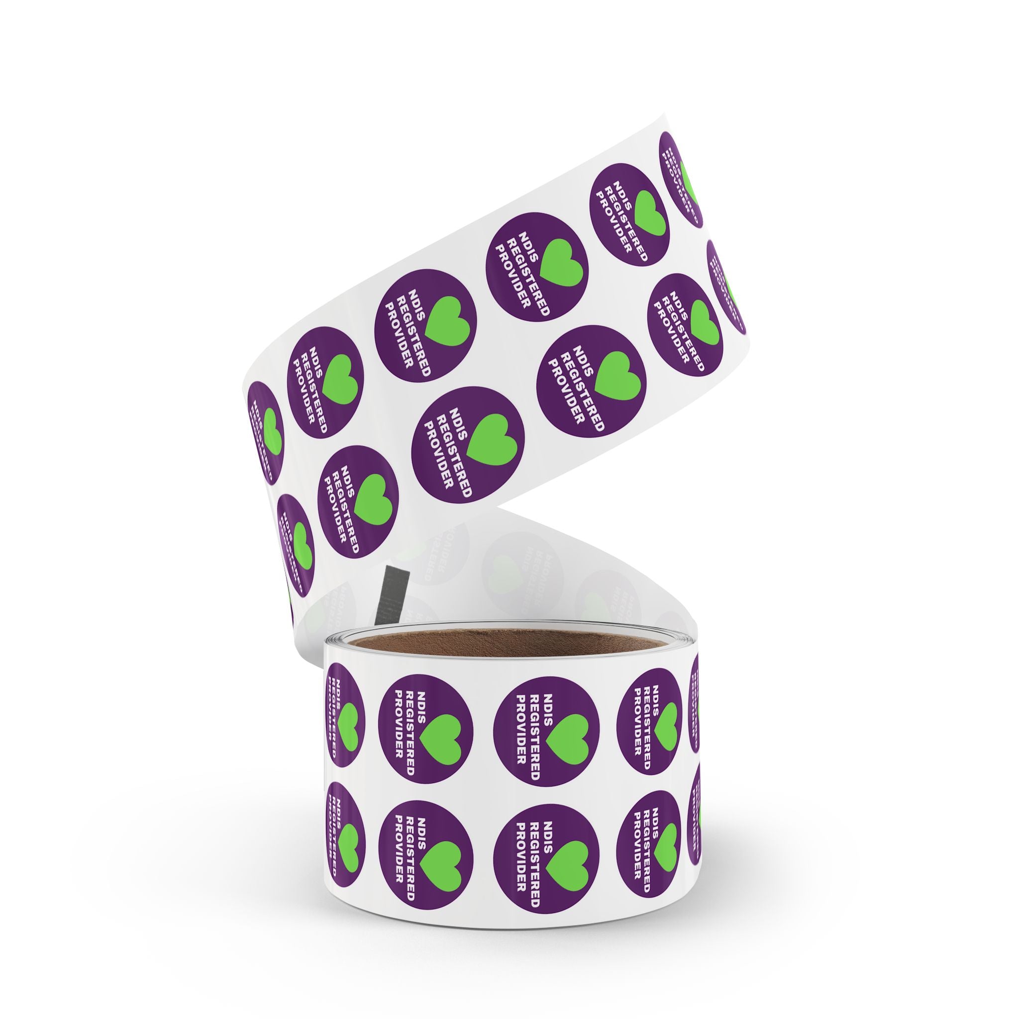 NDIS Provider Round Sticker Rolls - 2 sizes