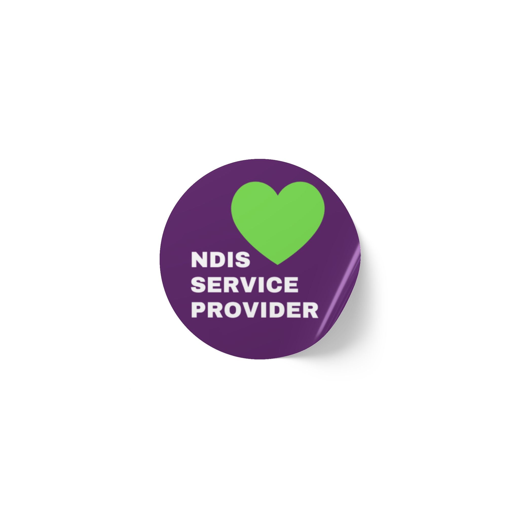 NDIS Provider Round Sticker Rolls - 2 sizes