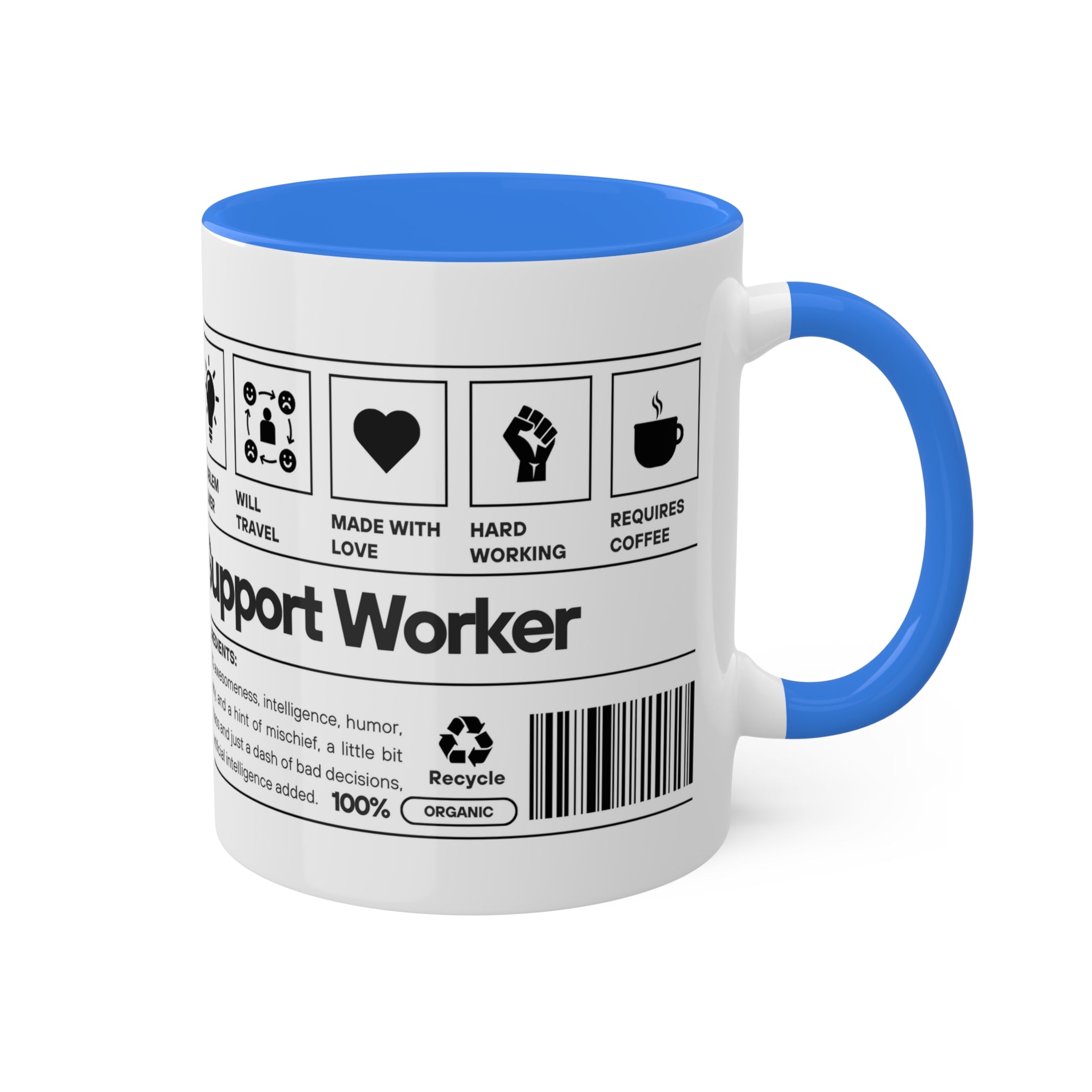 Support Worker Colorful Mugs, 11oz - 12 colours