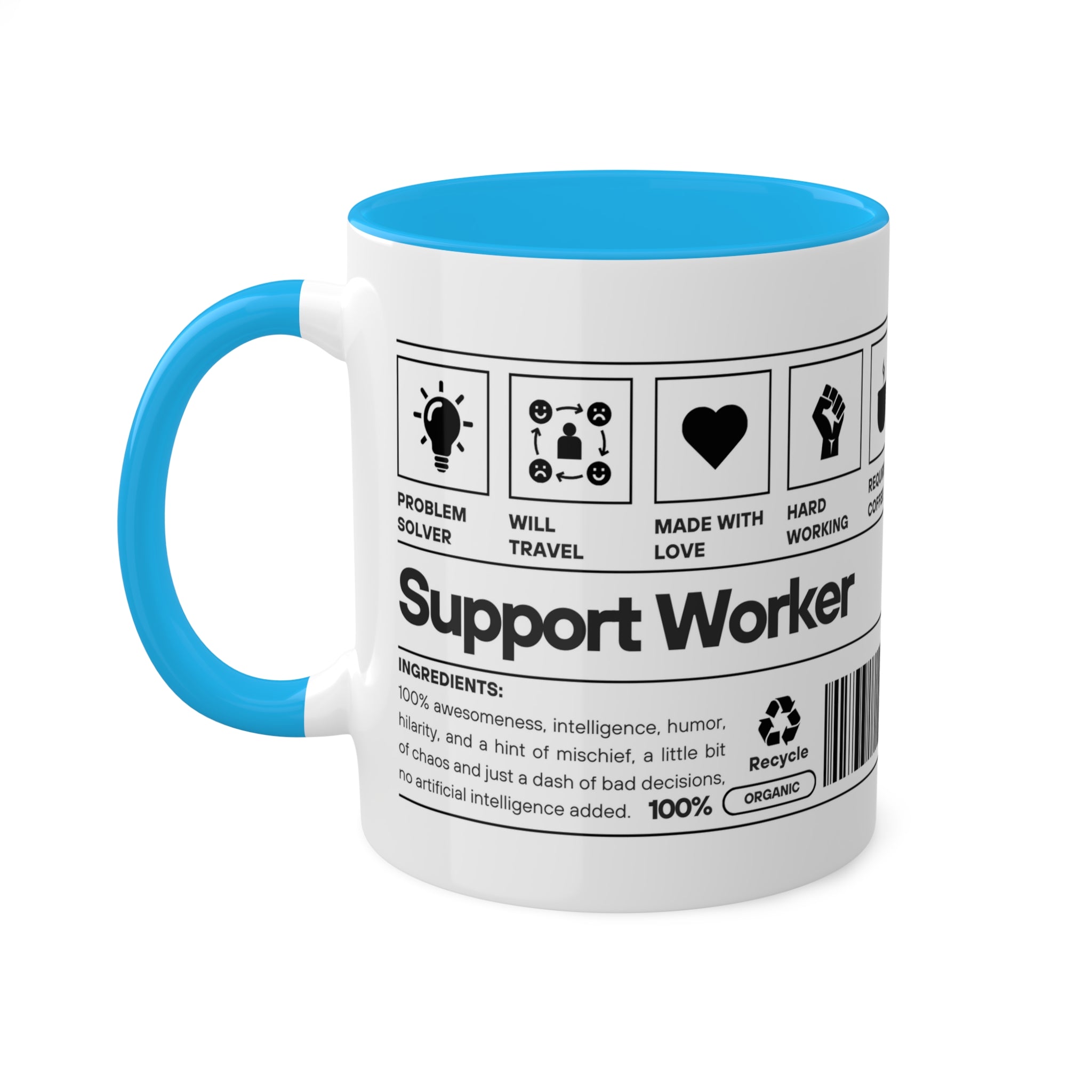 Support Worker Colorful Mugs, 11oz - 12 colours