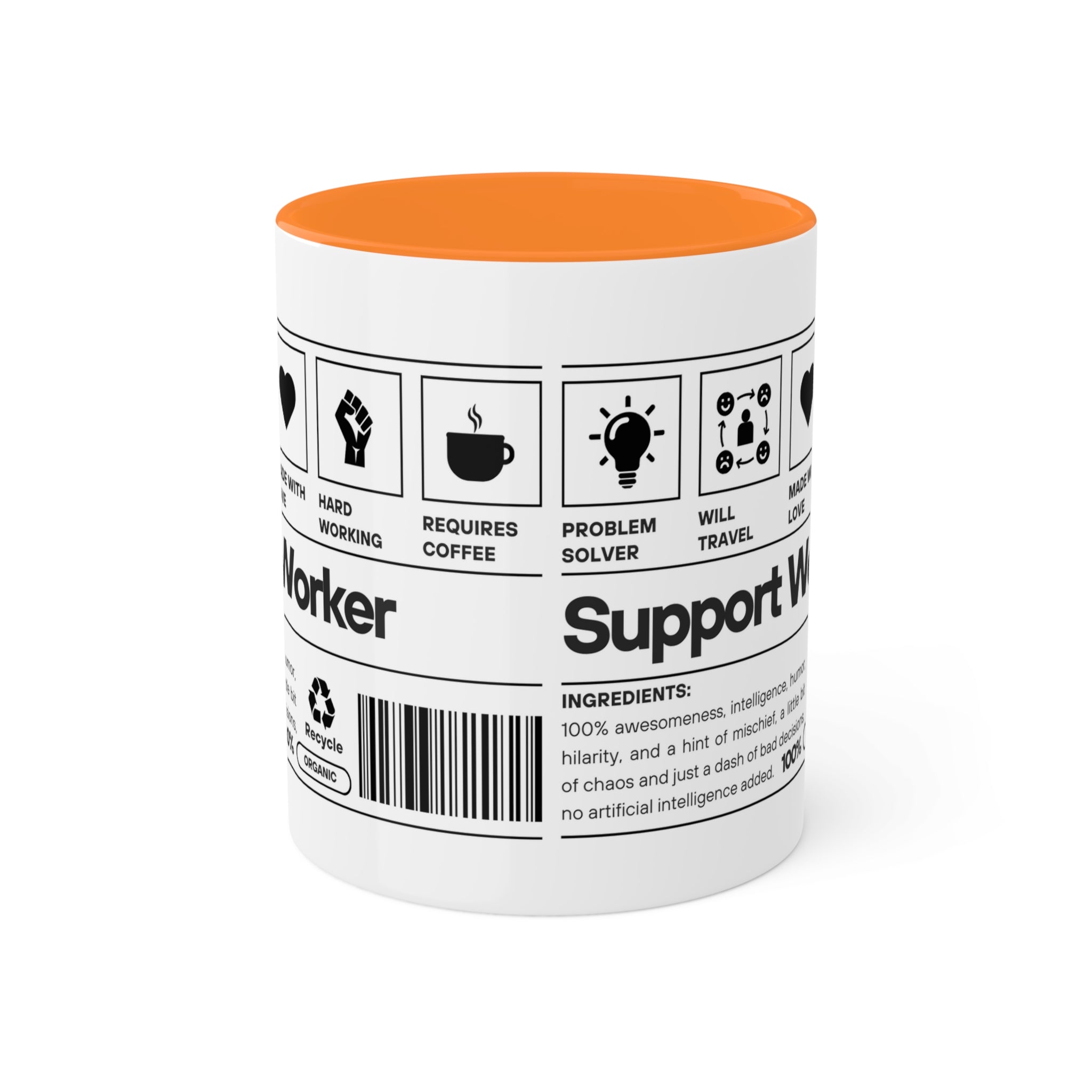 Support Worker Colorful Mugs, 11oz - 12 colours