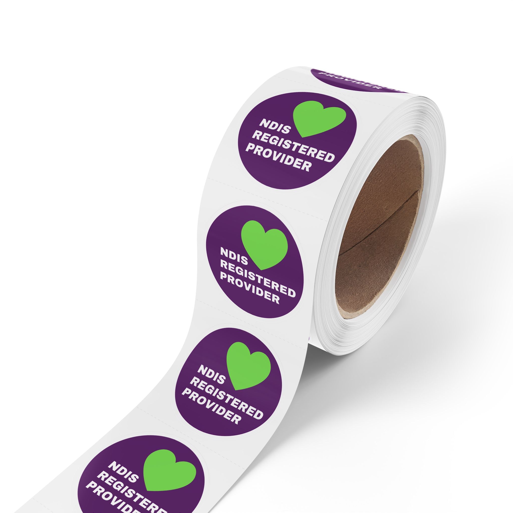 NDIS Provider Round Sticker Rolls - 2 sizes