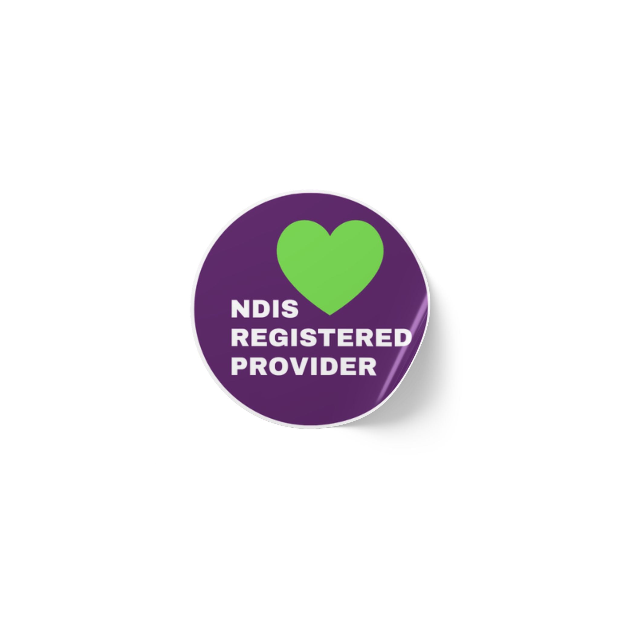 NDIS Provider Round Sticker Rolls - 2 sizes