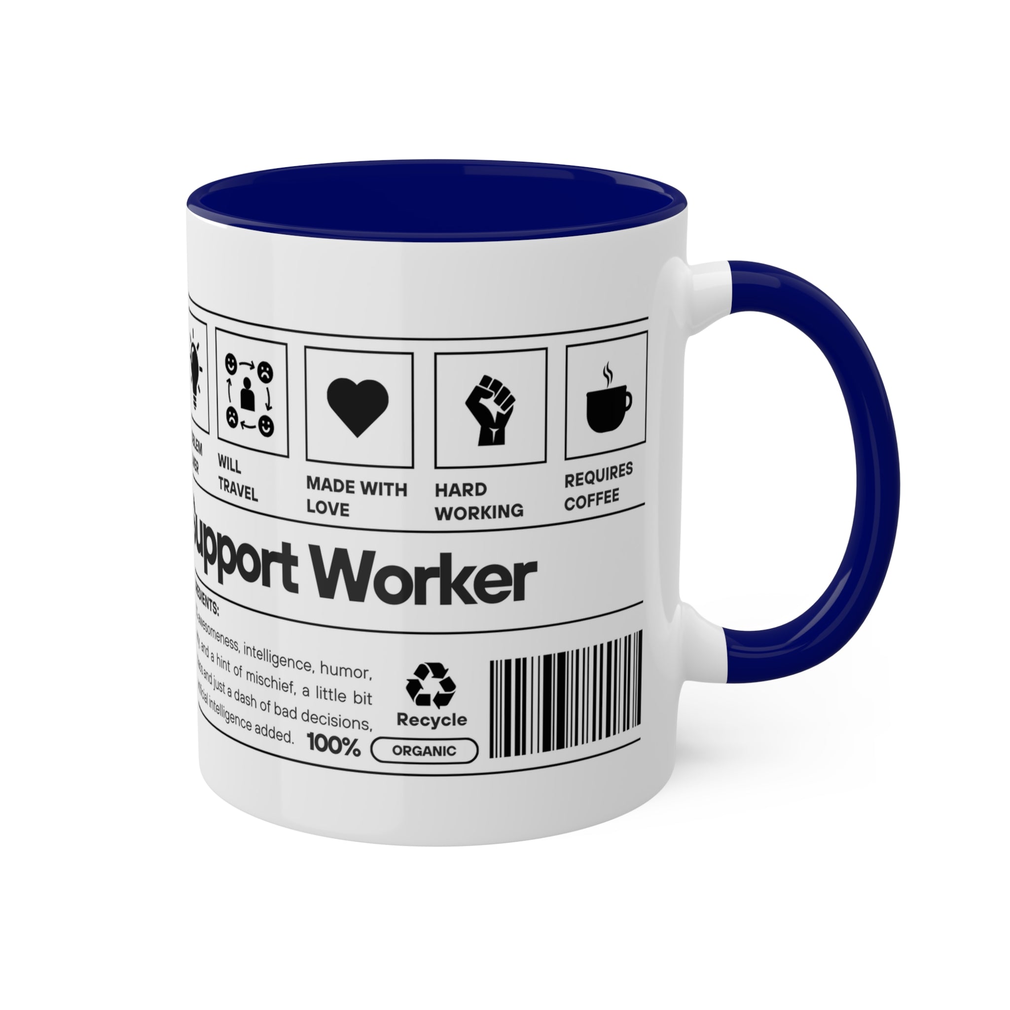 Support Worker Colorful Mugs, 11oz - 12 colours