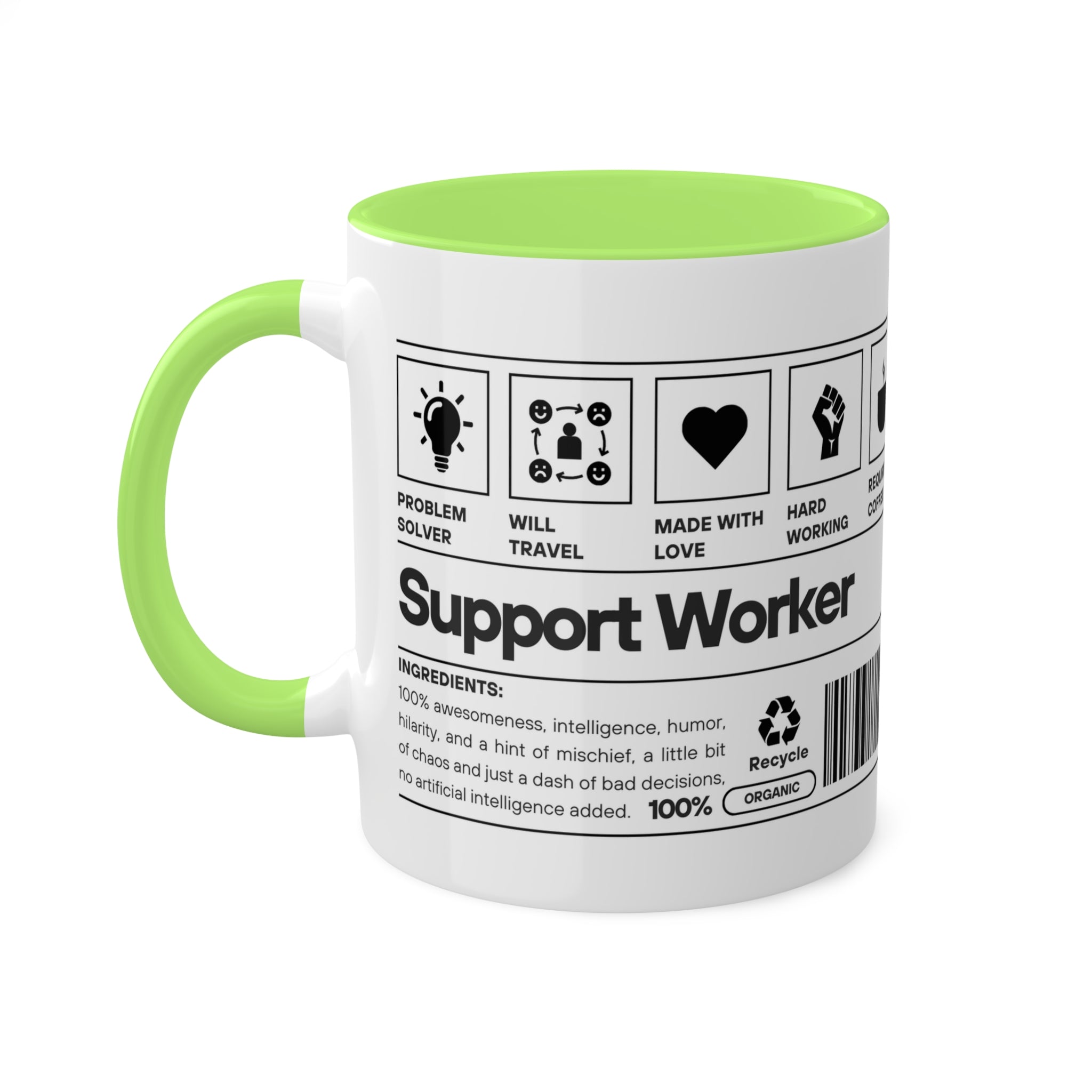 Support Worker Colorful Mugs, 11oz - 12 colours