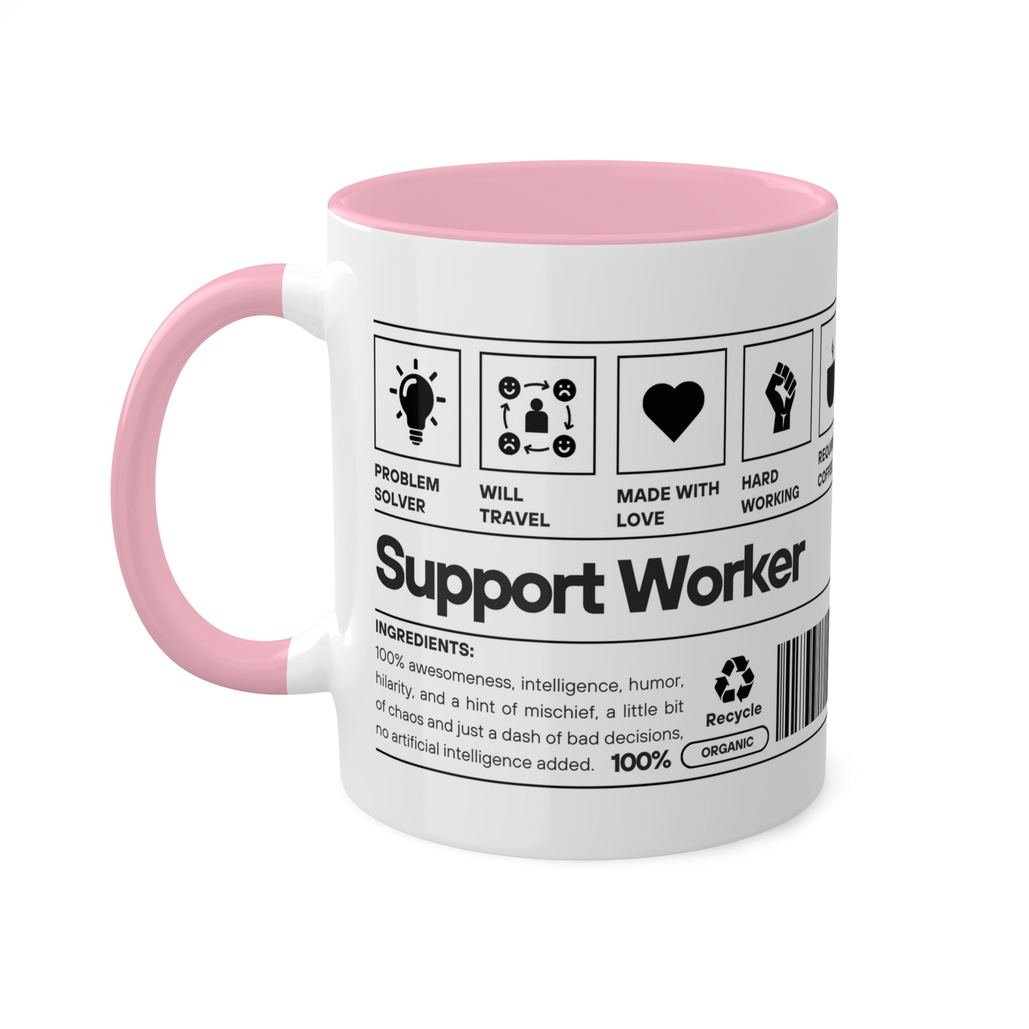 Support Worker Colorful Mugs, 11oz - 12 colours