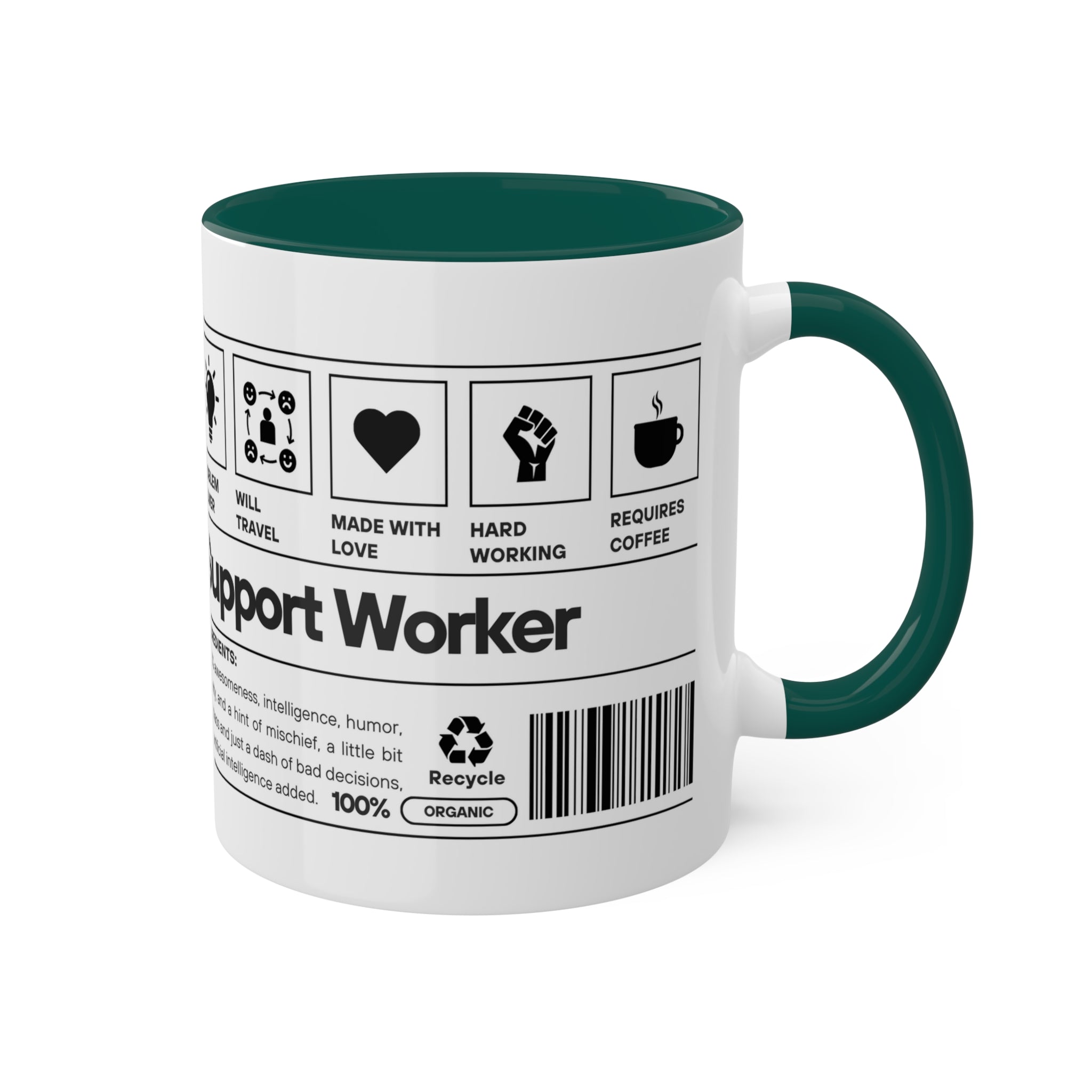 Support Worker Colorful Mugs, 11oz - 12 colours