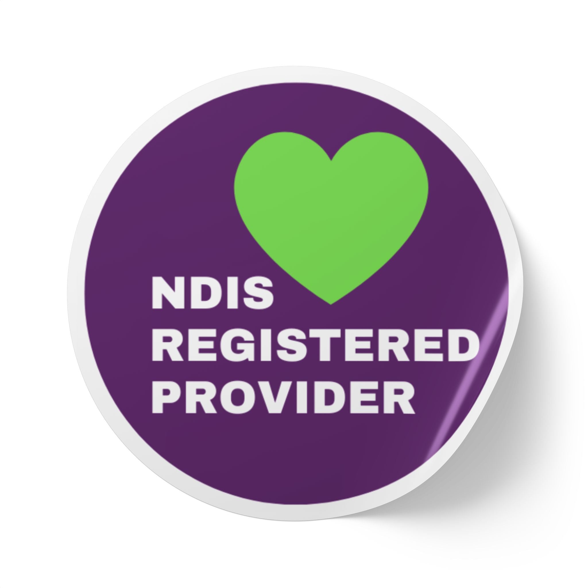 NDIS Provider Round Sticker Rolls - 2 sizes