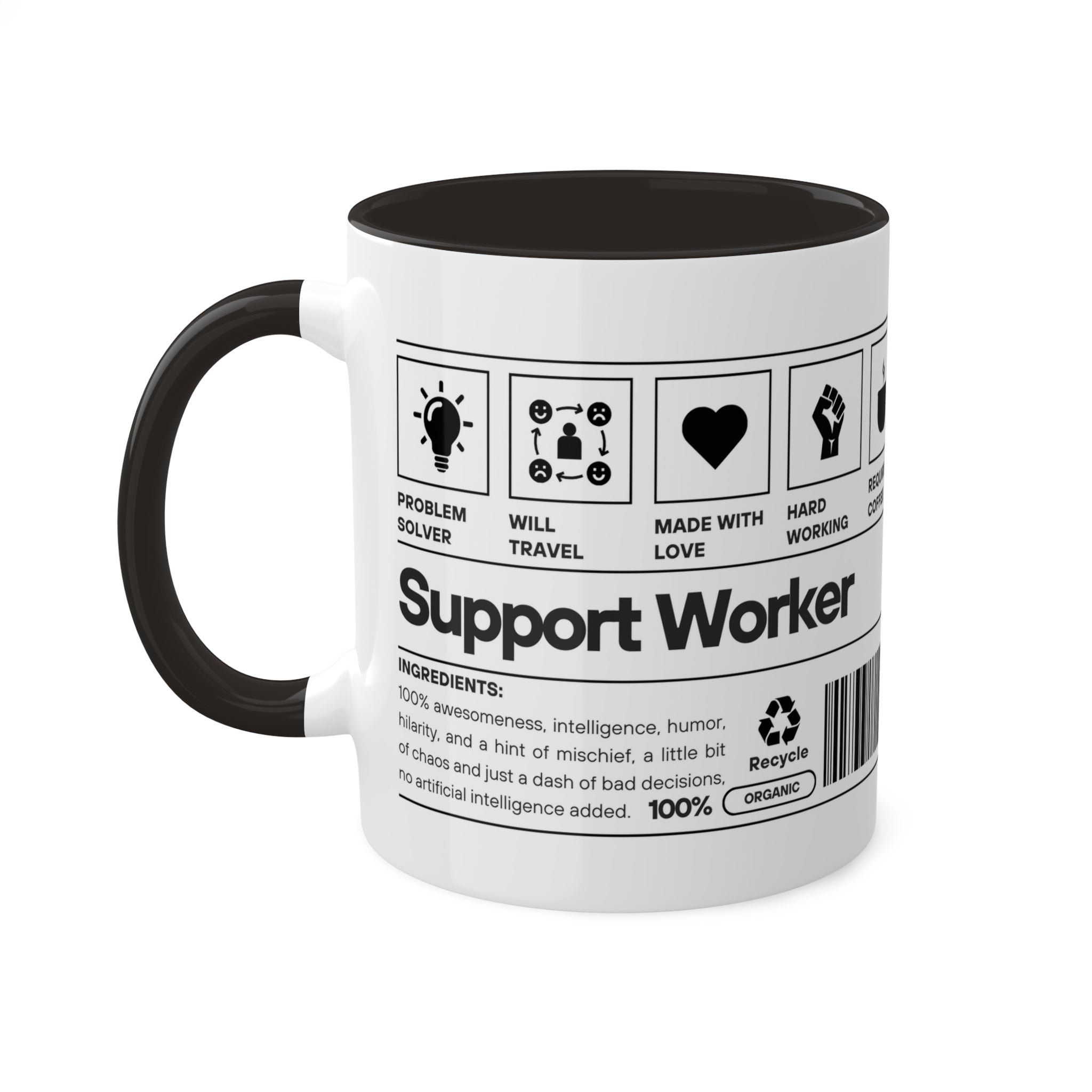 Support Worker Colorful Mugs, 11oz - 12 colours