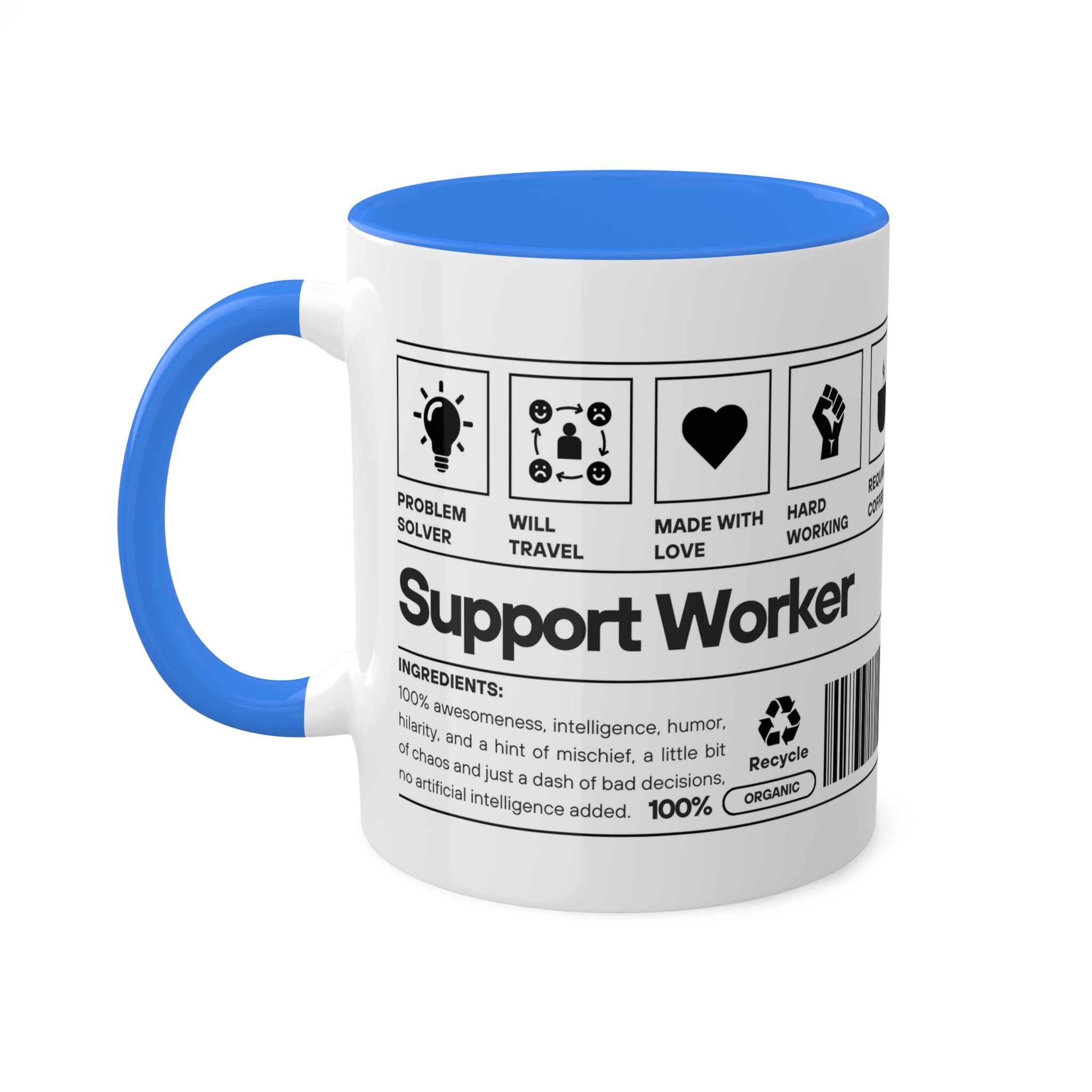 Support Worker Colorful Mugs, 11oz - 12 colours