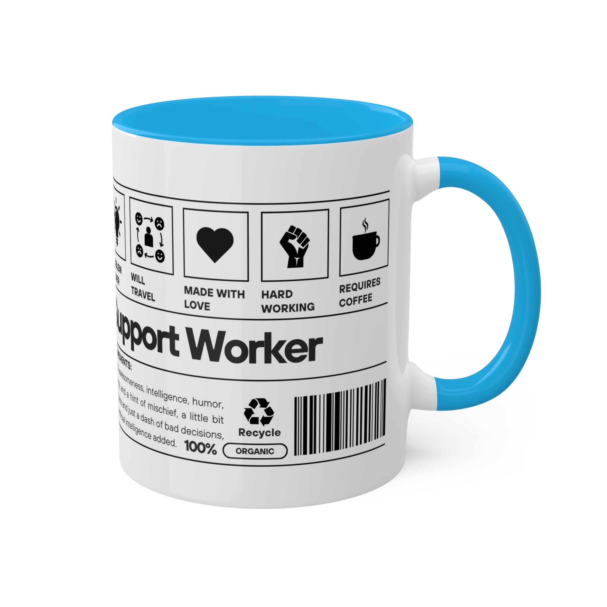 Support Worker Colorful Mugs, 11oz - 12 colours