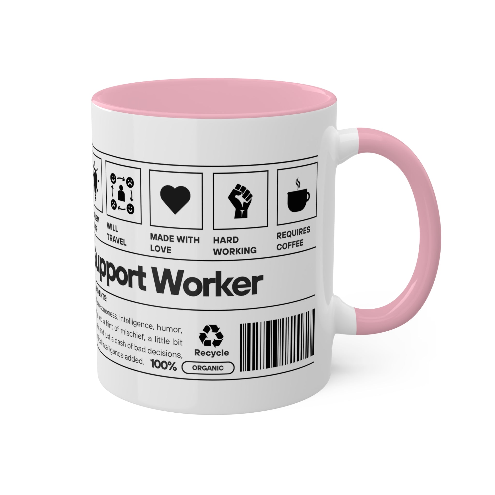 Support Worker Colorful Mugs, 11oz - 12 colours