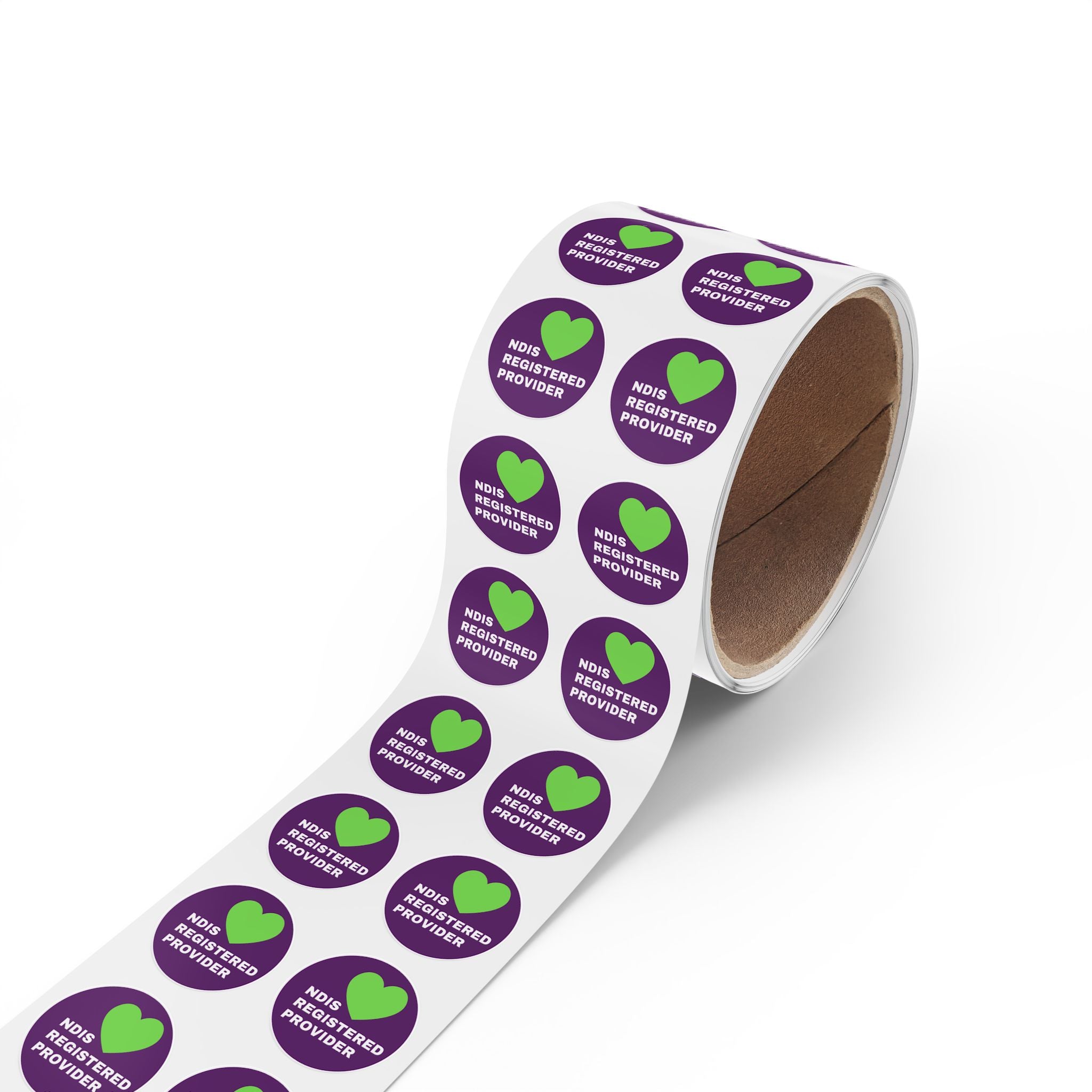 NDIS Provider Round Sticker Rolls - 2 sizes